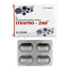 イタプロ (イトラコナゾール) 200mg, 箱,カプセル