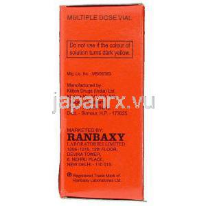 アミカシン（ビクリン ジェネリック）, Alfakim, 500mg 2ml 注射 (Ranbaxy) 製造者情報