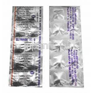 グルコトールXL, グリピジド 5mg, シート, 錠剤