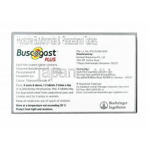 バスコガスト プラス (臭化ブチルヒオスシン/ アセトアミノフェン) 製造元