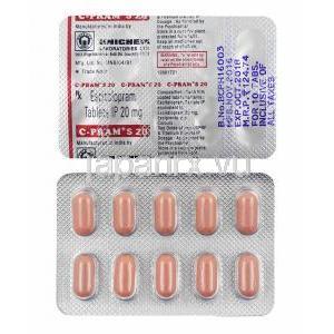 シープラム S (エスシタロプラム) 20mg 錠剤