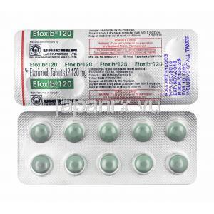 エトキシブ (エトリコキシブ) 120mg 箱、錠剤