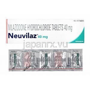 ニュービラズ (ビラゾドン) 20mg 箱、錠剤