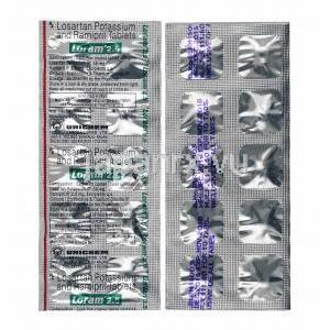 ロラム (ラミプリル/ ロサルタン) 2.5mg 錠剤