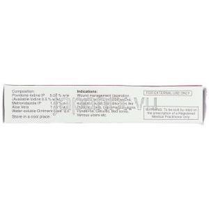 ポビドンヨード/メトロニダゾール, Providine AM, 5%/ 1% 15gm 軟膏 (Lekar Pharma) 成分