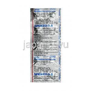 スペンゾ,  フルペンチキソール, 0.5 mg,錠剤, シート情報