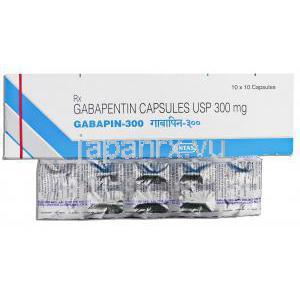 ガバピン Gabapin, ガバペンチン 300mg カプセル (Intas)