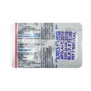 スナプロ , スマトリプタン 85mg / ナプロキセン 500mg,錠剤, シート情報