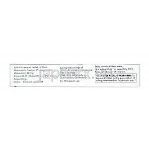 アスチン D,アトルバスタチン 20mg / ビタミン D3 1000IU, 錠剤, 箱情報