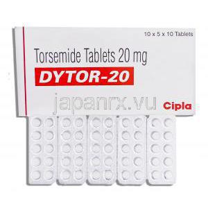 ダイトール, トラセミド 20mg 錠 (Cipla)