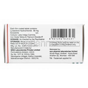ルラマックス (ルラシドン) 80mg 成分