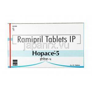 ホペース  5 , ラミプリル5mg, 錠剤, 箱表面