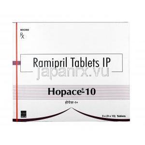 ホペース 10 , ラミプリル10mg, 錠剤, 箱表面