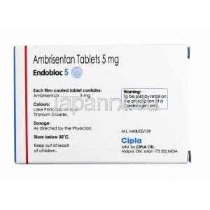 エンドブロック (アンブリセンタン) 5mg 成分