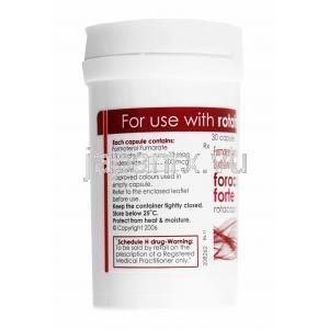 フォラコート 吸入剤 (Rotacap) (ホルモテロール 12mcg/ ブデソニド 400mcg) ボトル側面
