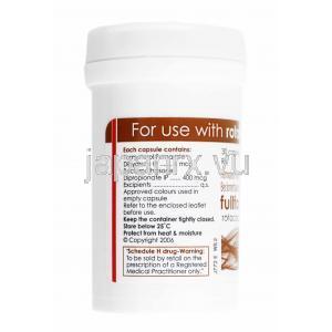 フルフォーム 吸入剤 (Rotacap) (ベクロメタゾン 400mcg/ ホルモテロール 6mcg) ボトル側面