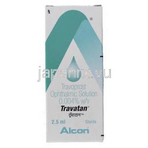 トラバタン, トラボプロスト  0.004% x 2.5 mL 点眼薬 (ALCON) 箱