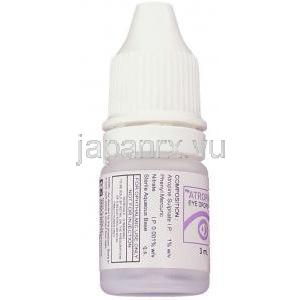 アトロピン硫酸塩（アトロピロル ジェネリック）, Atro, 1 % 5ML 点眼薬 (Intas) ボトル　情報