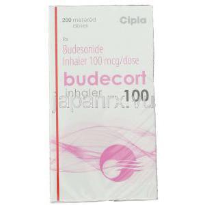 ブデソニド（パルミコート ジェネリック） 100mcg 200回 吸入剤 (Cipla) 箱