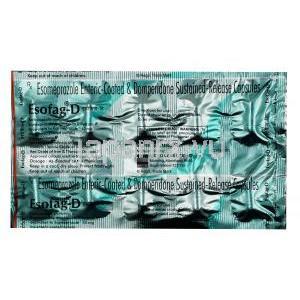エソファグ D, ドンペリドン 30mg / エソメプラゾール 40mg, カプセル, シート情報