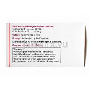 テクラー (テルミサルタン 80mg/ クロルタリドン 12.5mg) 成分