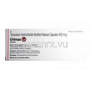 ユリマックス (タムスロシン) 0.4mg 成分