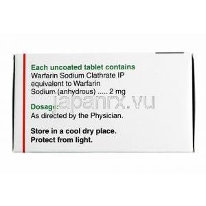 ワルフ (ワルファリン) 2mg 
 成分