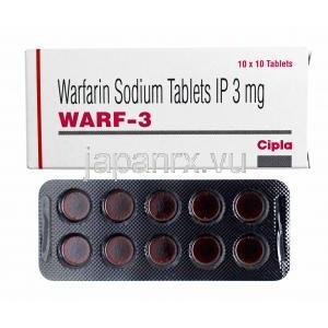 ワルフ (ワルファリン) 3mg 
 箱、錠剤