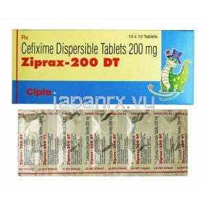 ジプラックス (セフィキシム)  200mg 箱、錠剤
