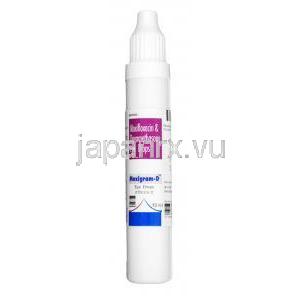 モキシグラムD 点眼薬 ,モキシフロキサシン  0.5% w/v / デキサメタゾン 0.1% w/v, 点眼薬 10ml,ボトル
