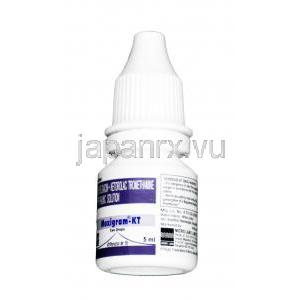 モキシグラム KT 点眼薬 , ケトロラック  0.5%w/v / モキシフロキサシン 0.5% w/v, 点眼薬 5ml, ボトル