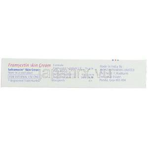 フラマイセチン, Soframycin, 1% 30グラム Skin クリーム (Aventis) 成分