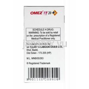 オメズ FF (オメプラゾール) 20mg 製造元
