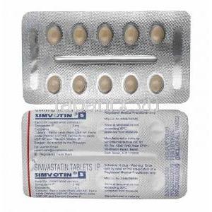 シンボチン (シンバスタチン) 20mg 錠剤裏面
