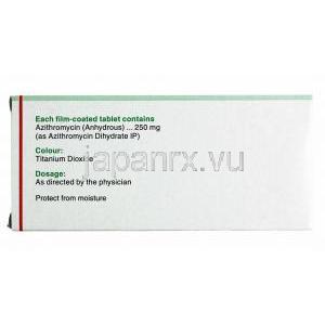 アジマックス (アジスロマイシン) 250mg 成分