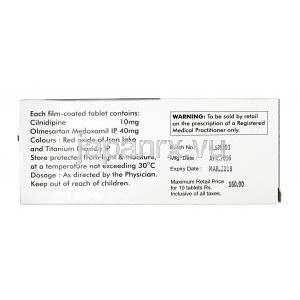 ヌロン OL, オルメサルタン  40 mg / シルニジピン 10 mg, 錠剤,箱情報