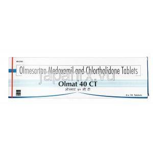 オルマト CT,オルメサルタン　40mg / クロルタリドン  12.5mg, 錠剤,箱表面