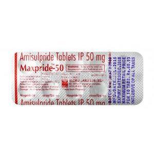 マックスプリド, アミスルプリド 50 mg,錠剤,シート情報