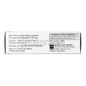 ボキサミン,フルボキサミン50 mg, 錠剤, 箱情報