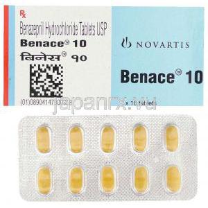 ベナゼプリル(チバセンジェネリック),Benace, 10mg 錠  (Novartis)