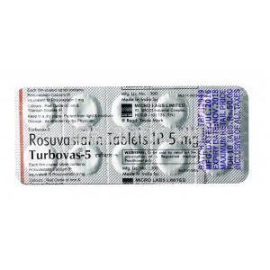 ターボバス, ロスバスタチン 5mg, 錠剤, シート情報