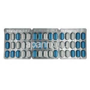 ボグリノーム GM, グリメピリド  2mg / メトホルミン 500mg / ボグリボース 0.3mg, 錠剤,シート