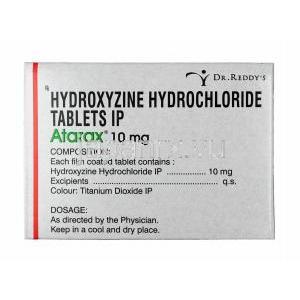 アタラックス, 塩酸ヒドロキシジン 10mg 錠 (Dr Reddy's) 成分