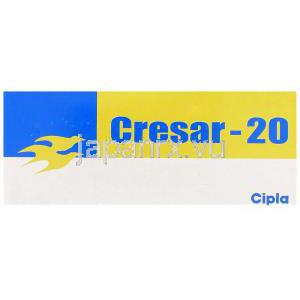 テルミサルタン（ミカルディスジェネリック）, Cresar 20mg 錠 (Cipla) 箱