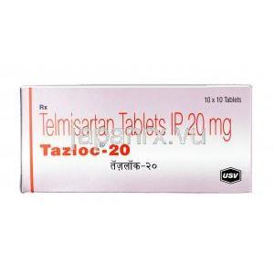 タズロック, テルミサルタン 20mg, 錠剤, 箱表面