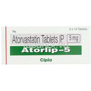 アトルバスタチン (リピトール ジェネリック) , Atorlip 5 mg 箱