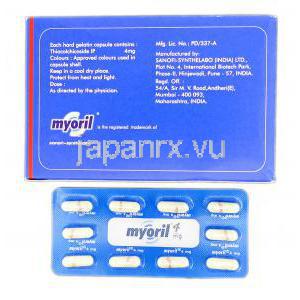 マイオリル Myoril, チオコルチコシド, 4mg,  錠