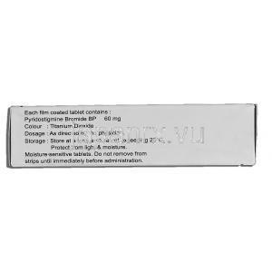 ジスチノン Distinon, ピリドスチグミン, 60mg, 錠 箱記載情報