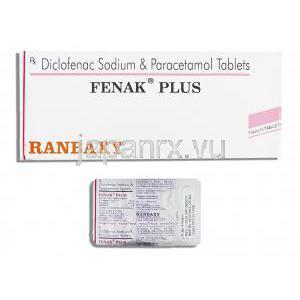 ジクロフェナク/ アセトアミノフェン 50MG/ 500MG錠 (Troikaa Pharmaceuticals )