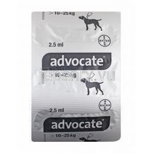 アドボケート スポットオン 犬用 (体重 10～25kg) スポットオン包装裏面